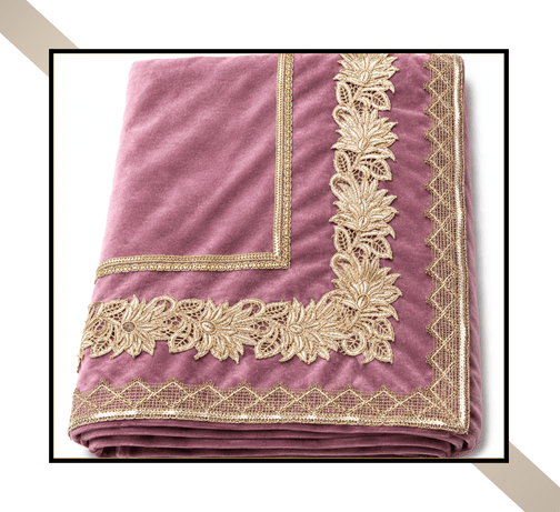 Regular Size | 3D Lace pattern – 3 Lace Design [Rose Dust Colour]