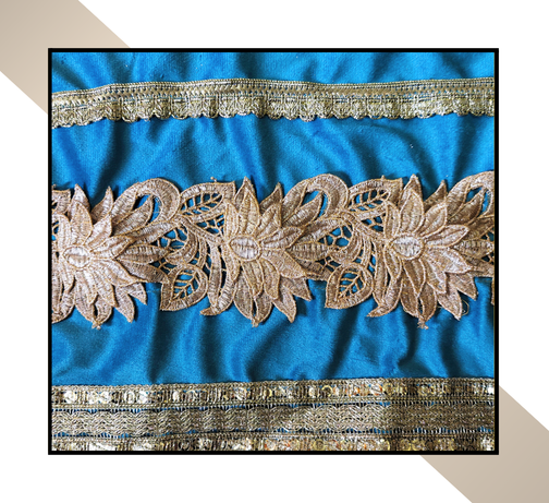 Large Size | 3D Lace pattern – 3 Lace Design [BlueColour]